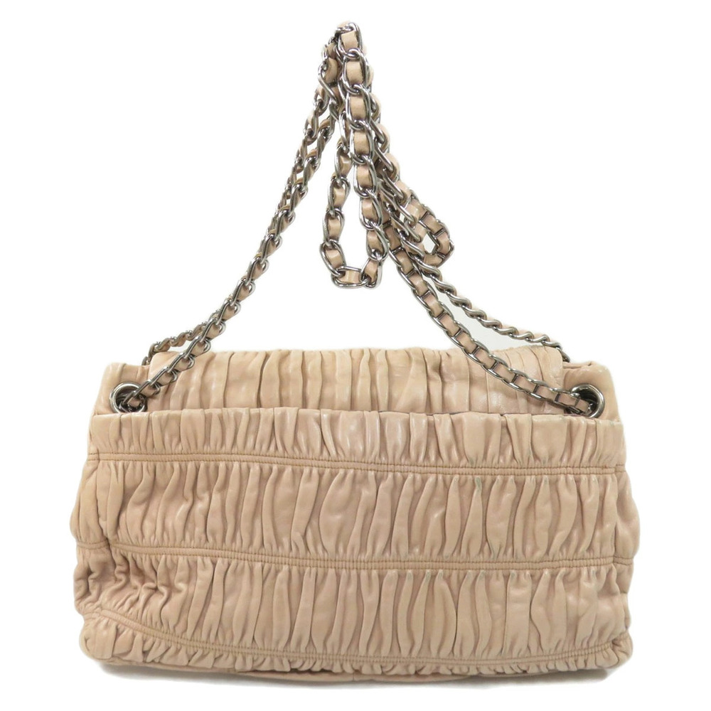 Prada Chain Leather Shoulder Bag Black